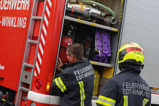Brand im Zhlerkasten eines Wohnhauses in Edt bei Lambach sorgte fr Einsatz