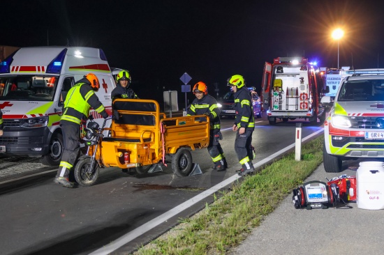 Schwerer Tuk-Tuk-Unfall auf der Innviertler Strae bei Neumarkt im Hausruckkreis