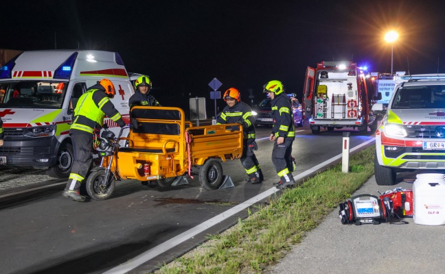 Schwerer Tuk-Tuk-Unfall auf der Innviertler Strae bei Neumarkt im Hausruckkreis