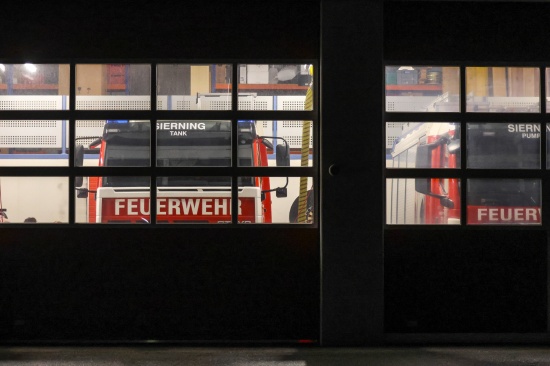 Vier Feuerwehren zu Fassadenbrand bei einem Gebude in Sierning alarmiert