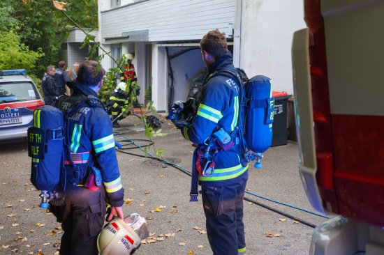 Brand eines Entfeuchtungsgertes im Keller eines Reihenwohnhauses in Thalheim bei Wels