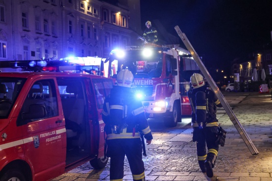 Glimmbrand in einem Restaurant in Wels-Innenstadt sorgte fr grere Rauchentwicklung