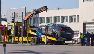 Verkehrsunfall im Kreuzungsbereich der Wiener Strae zwischen Traun und Pasching endet glimpflich