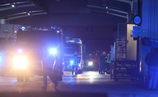 Brand bei einem Unternehmen in Wels-Lichtenegg sorgte fr Einsatz zweier Feuerwehren