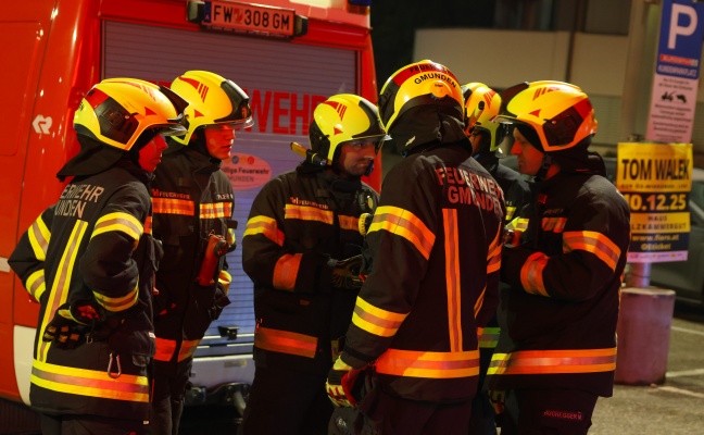 Feuerwehr und Polizei bei Suchaktion nach abgngiger Person in Gmunden im Einsatz