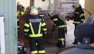 Drei Feuerwehren bei Brand auf einem Bauernhof in Ohlsdorf im Einsatz