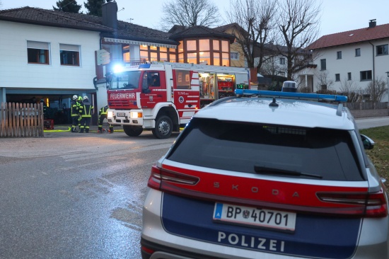 F�nf Feuerwehren bei bef�rchtetem Heizraumbrand in Peuerbach im Einsatz