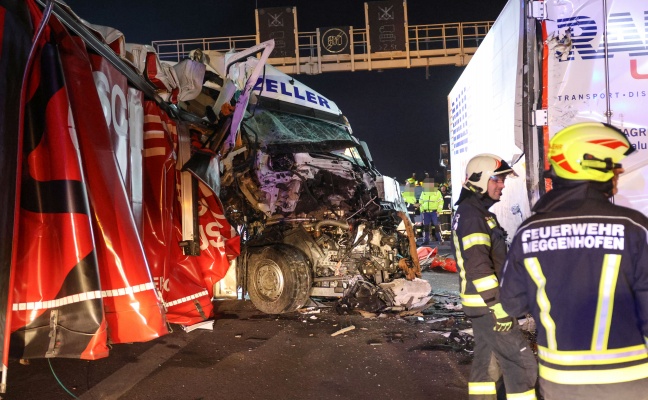 Folgenschwere LKW-Kollision auf Innkreisautobahn bei Kematen am Innbach fordert einen Verletzten