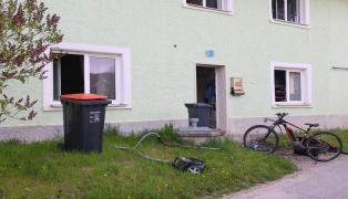 Vier Feuerwehren bei kleinerem Brand in einem Wohngeb�ude in Ottnang am Hausruck im Einsatz