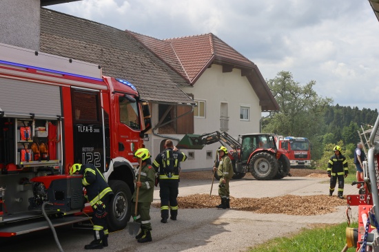 F�nf Feuerwehren bei Brand auf einem Bauernhof in Eschenau im Hausruckkreis im Einsatz