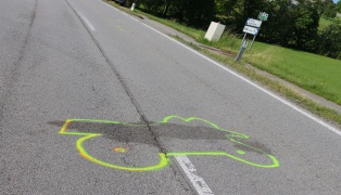 Schwerer Crash zwischen Motorrad und PKW in Andrichsfurt