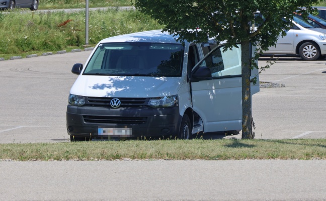 Tierrettung: Hund auf Parkplatz in Gunskirchen versehentlich in Kleinbus eingeschlossen