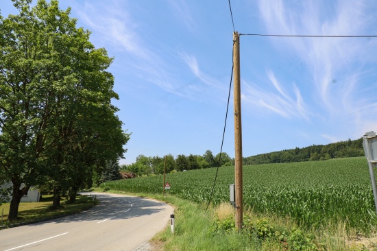 Telefonleitung bei Unfall in Neukirchen bei Lambach besch�digt