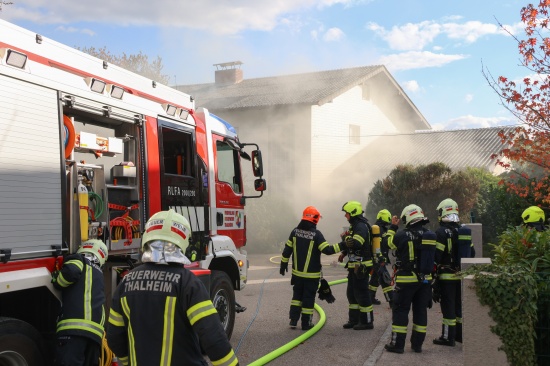 Ausgedehnter Saunabrand im Keller eines Einfamilienhauses in Thalheim bei Wels
