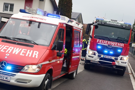 Einsatzkr�fte zu bef�rchtetem Gasaustritt in einem Wohnhaus in Gunskirchen alarmiert